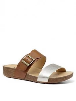 image of Hotter Voyage Flat Sandals - Tan, Size 3, Women