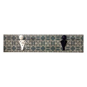 Image of Wall Hanging Blue and White Hooks