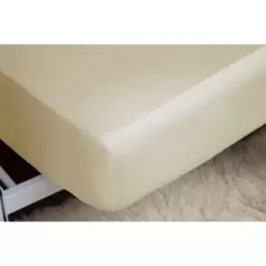 Image of Easy Care Fitted Sheet King Cream