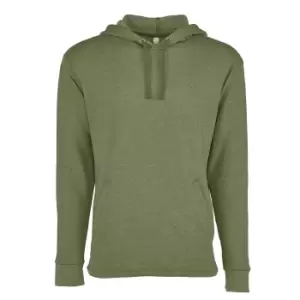 image of Next Level Adults Unisex PCH Pullover Hoodie (XS) (Heather Military Green)