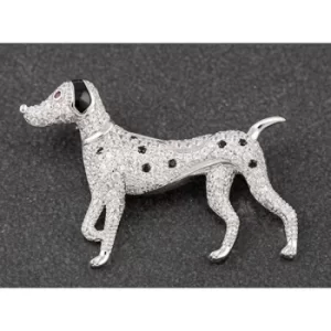 Image of Spotty Dog Pave Platinum Plated Brooch