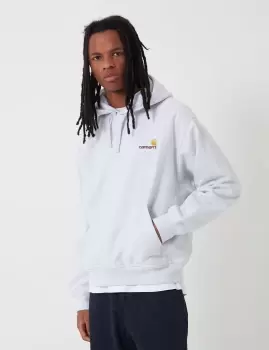 Image of Carhartt Wip Hooded American Script Sweat, Ash Heather----, Male, Hoodies, I028279