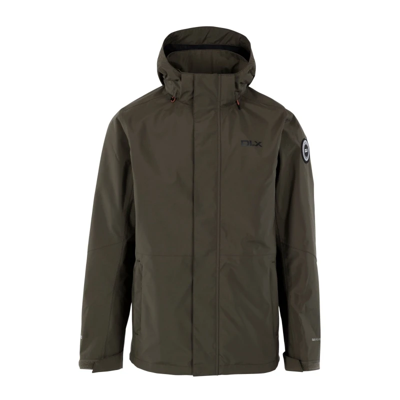 Image of Trespass Trespass Men DLX Cyril Waterproof Jacket in Brown Size: Small Brown S Male 5063425901142