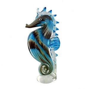 Image of Objets d'art Glass Figurine - Seahorse