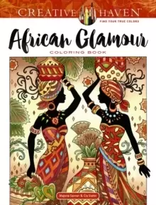 image of Creative Haven African Glamour Coloring Book