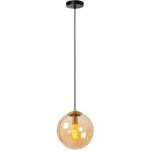 Image of Lucide Monsaraz Retro Pendant light - Ø25cm - 1xE27 - Amber