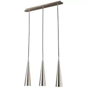 image of Netlighting Modern Hanging Pendant Satin Nickel 3 Light Led, GU10