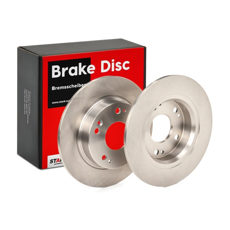 Image of STARK SKBD-0020084 Brake disc Rear Axle, solid, Cast Iron, Uncoated, Untreated, without bolts/screws Cast Iron Brake Disc (82)