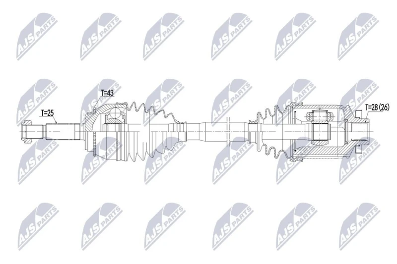 Image of NTY Drive shaft NTY NPW-MS-130