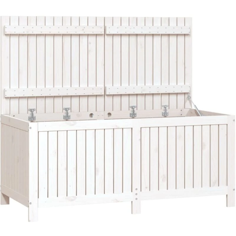 Image of VIDAXL Garden Storage Box White 147x68x64cm Solid Wood Pine Vidaxl 8720845678074