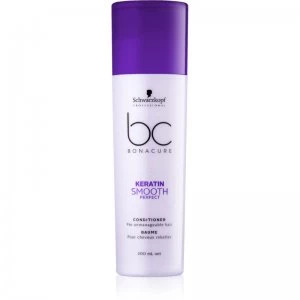 image of Schwarzkopf Professional BC Bonacure Keratin Smooth Perfect Conditioner For Unruly Hair 200ml