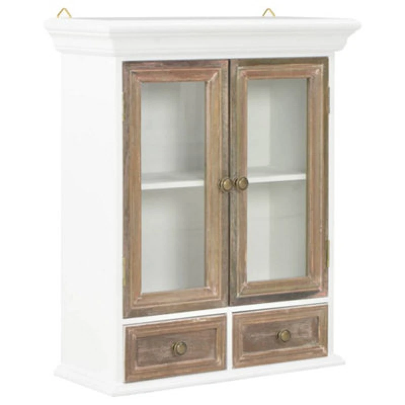Image of Vidaxl Wall Cabinet White 49X22X59cm Engineered Wood Wall Cabinets