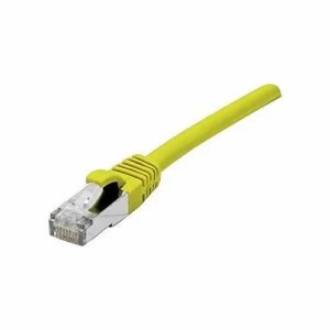 Image of Patch Cord RJ45 CAT.6a F/UTP LSZH Snagless Yellow - 0.15 M Full Copper