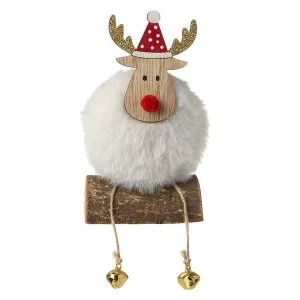 Image of Fabric Sitting Reindeer Decoration