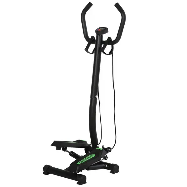 image of HOMCOM Free Stand Stepper, 40Lx48Wx118H cm-Black/Green