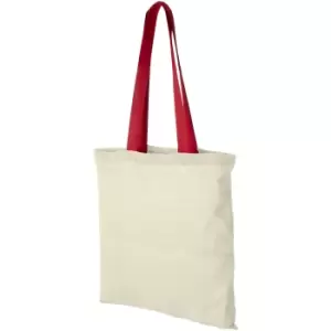 image of Bullet Nevada Cotton Tote (One Size) (Natural/Red)