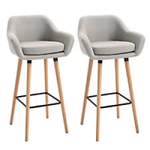 Image of HOMCOM Bar Chairs 835-141BG Cream