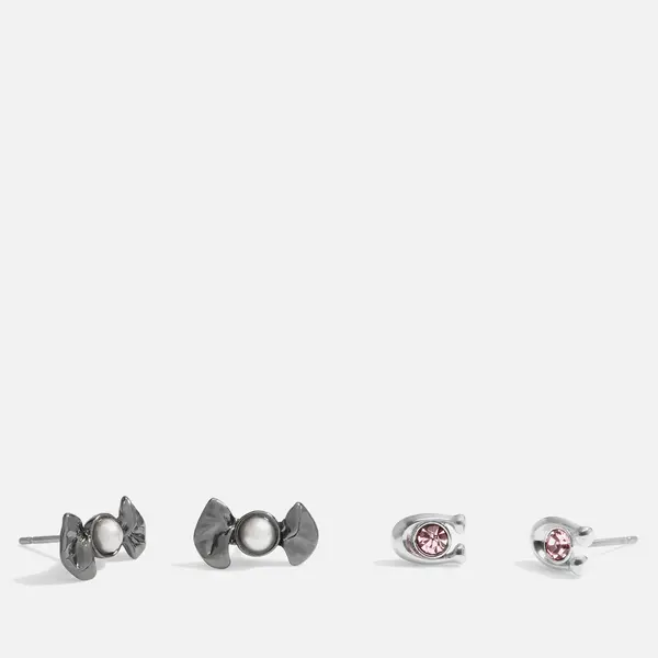 Image of Coach Silver-Toned Brass Candy Gifting Earring Set