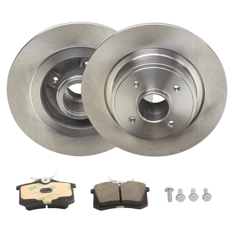 Image of RIDEX 3405B2482 Brake disc and pads set Rear Axle, Brake Disc Type: Solid, without integrated wear sensor Brake Set,disc brakes (3405)