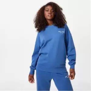 Image of Jack Wills Graphic Oversized Crew Sweater - Blue