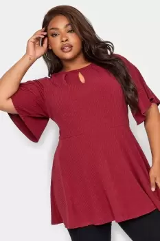 Image of Keyhole Peplum Top