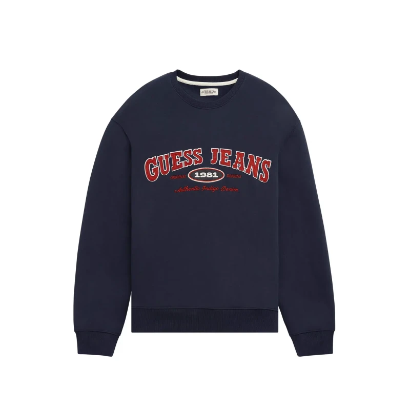 Image of Guess Guess Original Design Sweatshirt Bleu Male XL