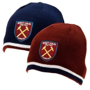 image of West Ham United FC Reversible Knitted Hat