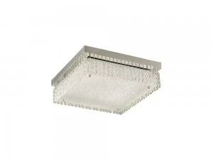 image of Large Square Flush Ceiling 21W 1800lm LED 4200K Polished Chrome, Crystal