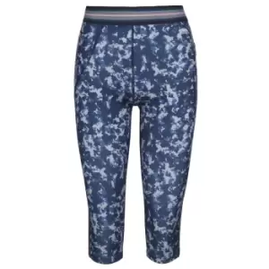 image of Trespass Womens/Ladies Raechel Cropped Active Leggings (L) (Navy/White)