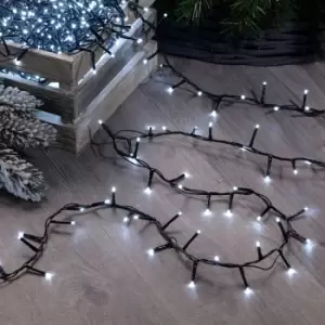 image of Festive 12.9m Indoor & Outdoor Christmas Tree Fairy Lights 520 White LEDs