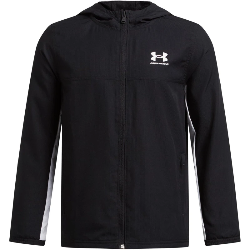 Image of Under Armour Kids Rival Zip Hoodie Blk/Wht male 13 (XL)