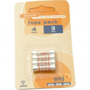 image of Smj 3 Amp Fuses Pack of 4