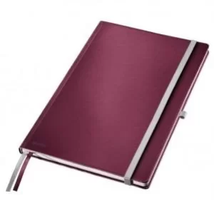 Image of Leitz Style Notebook A4 ruled with hardcover 80 sheets. With fastener,