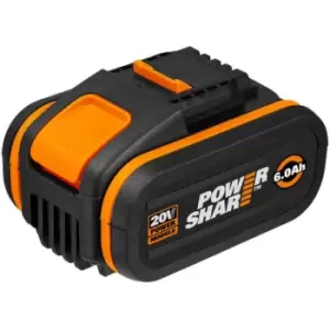 Image of WA641 6.0Ah 20V Li-Ion PowerShare Battery - n/a - Worx