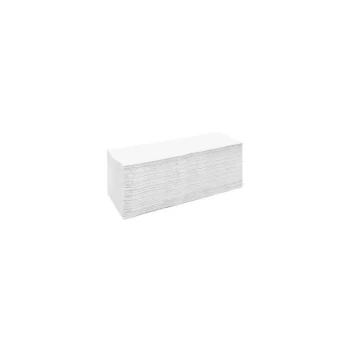 Image of Andarta 02-080 2Ply White V/Fold Embossed Hand Towel 24 x 22cm - P...