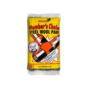 image of Trollull - TRL771210 Plumber's Choice Steel Wool Pads 200g TRO771210