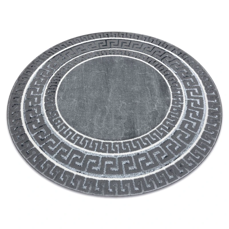 Image of RugsX Allure Rug in Grey Size: 100cm diameter Grey Unisex 100cm diameter