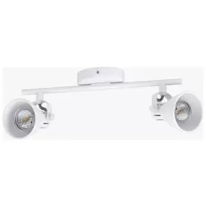 image of Eglo Seras White Ceiling 2 Light Spotlight