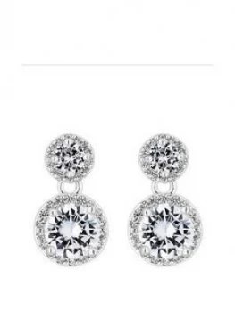 Image of Jon Richard Cubic Zirconia Drop Earrings