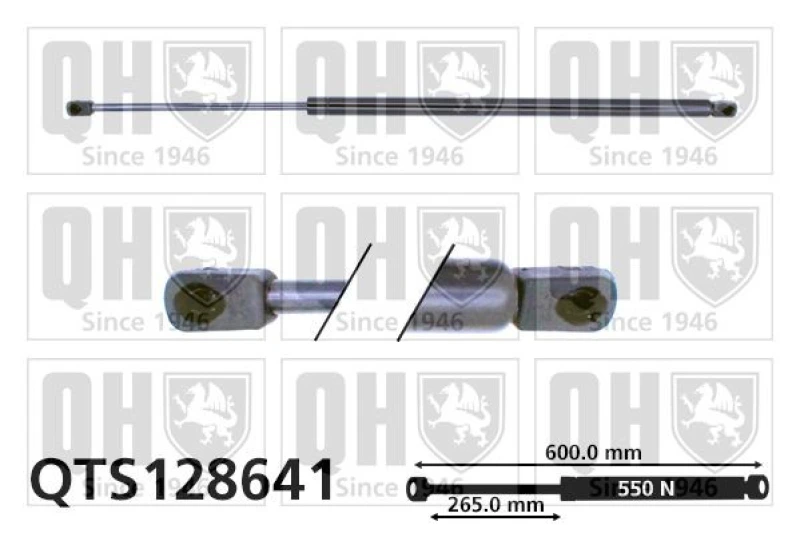 Image of QUINTON HAZELL Tailgate strut QUINTON HAZELL QTS128641