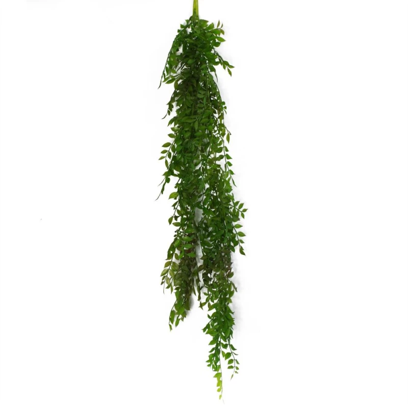 Image of Leaf 100cm Hanging String of Pearls Fern Plant Dark Green Green unisex