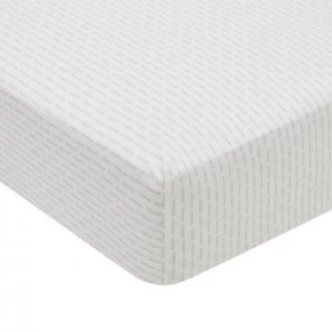 Image of Murmur Light Grey Organic Cotton Percale 200 Thread Count 'Silva' Fitted Sheet - double