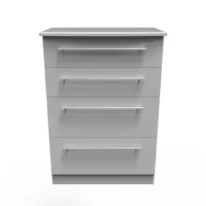Image of Welcome Furniture Edina 4 Drawer Deep Chest - Grey Matt