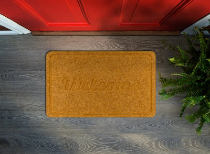 Image of RugsX Doormat Welcome 1208 Antislip, Outdoor, Indoor - Coconut 50X80 Cm