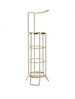 Image of Premier Housewares Champagne Gold Toilet Roll Holder