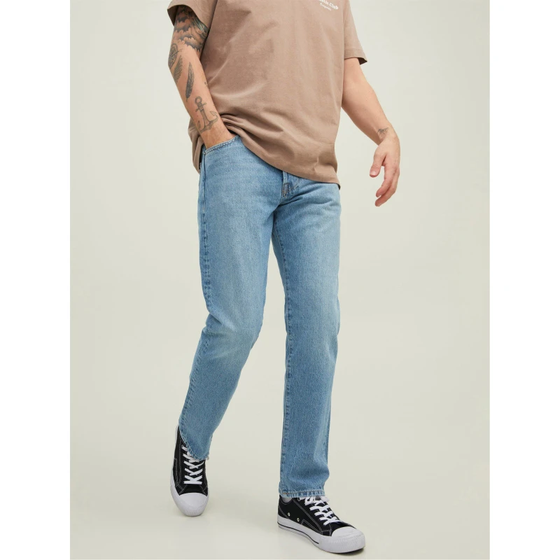 Image of Jack and Jones Mens Chris Slim Fit Jeans Blue Denim male 31W R