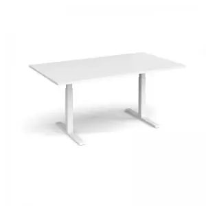 Image of Elev8 Touch boardroom table 1800mm x 1000mm - white frame and white