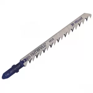 Image of Faithfull FAIJBT101DP Wood Jigsaw Blades Pack of 5 T101DP