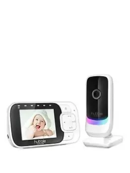 image of Hubble Nursery View Glow 2.8'' Baby Video Monitor and Night Light, White