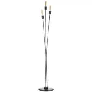 image of Onli Billy 3 Light Multi Arm Floor Lamp, Black